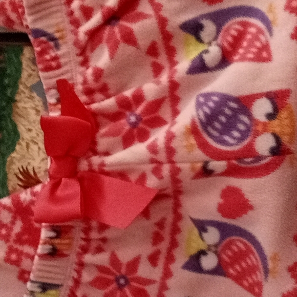 Bundle of Two,Cute Soft & Cozy, Fleece,Big Girls,PJ Bottoms with Owls,Size 7(S) - Picture 8 of 12